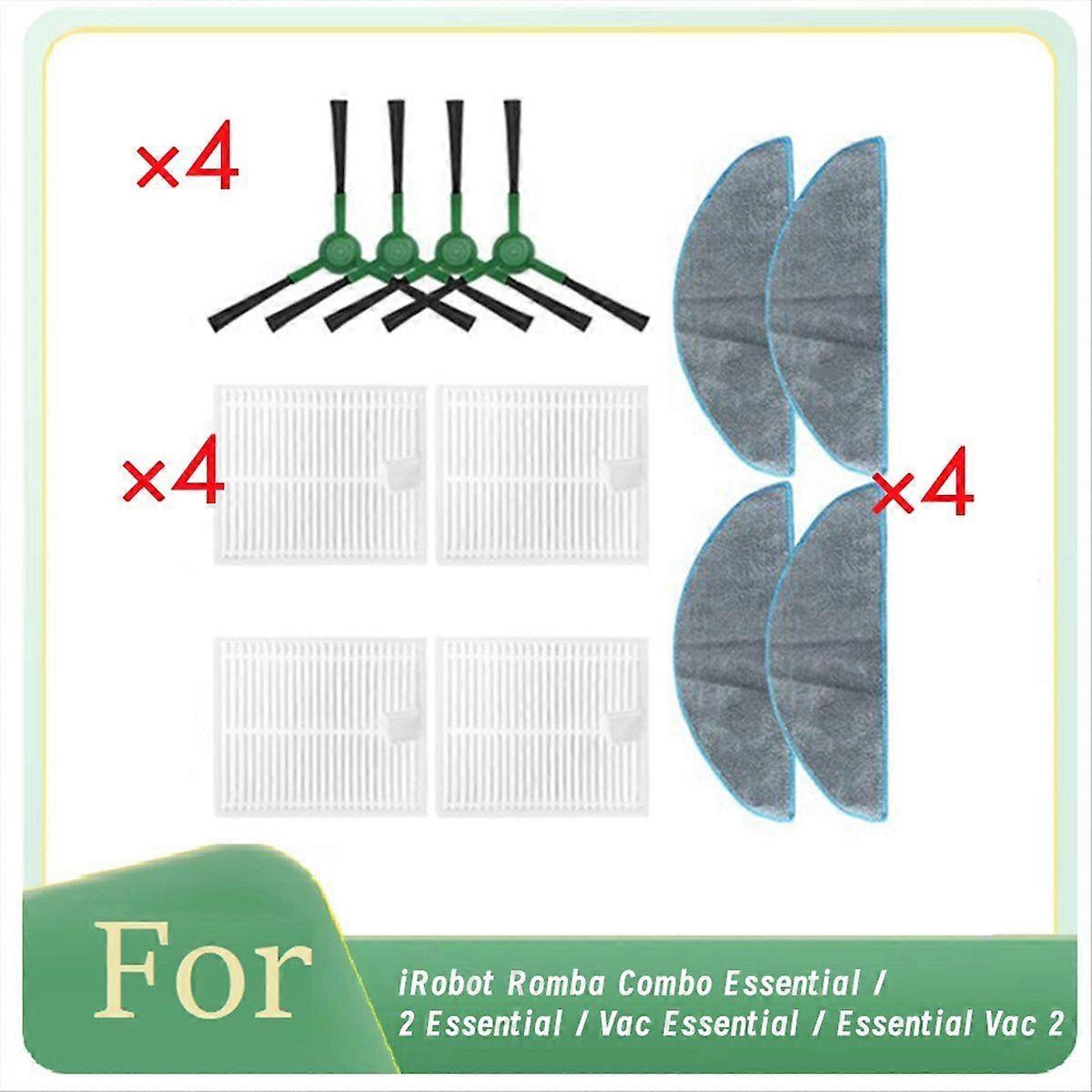 Seitenbürste, Hepa-filter Und Reinigungstuch Für Den Romba Combo Essential / 2 Essential / Vac Essential / Essential Vac 2 Saugroboter