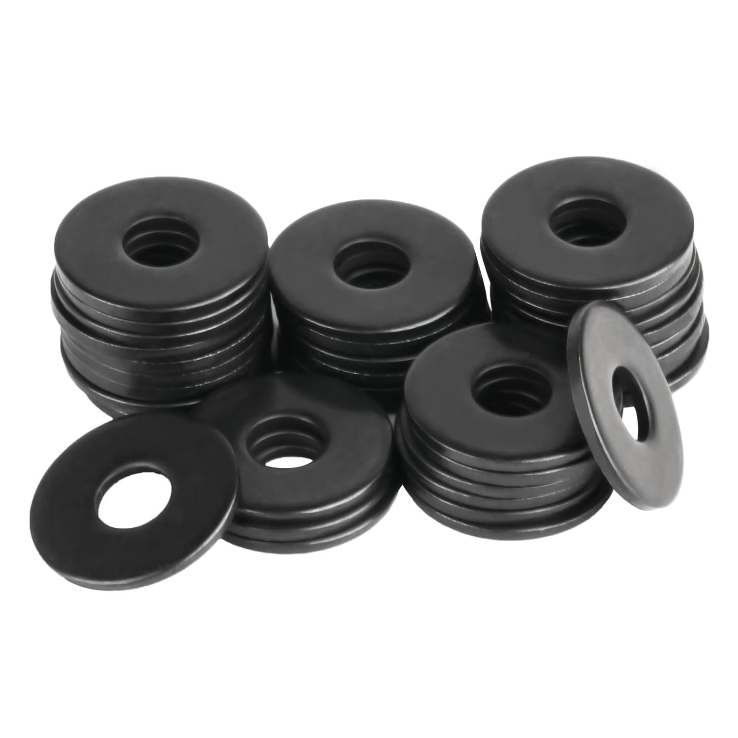 50 Stück M5 Unterlegscheiben, Edelstahl-unterlegscheiben, Metall-unterlegscheiben, Schwarze Flache Edelstahl-unterlegscheiben Für Schrauben Und Gewindebolzen, Muttern, Heimwerkerbedarf, Büro, Werkstat