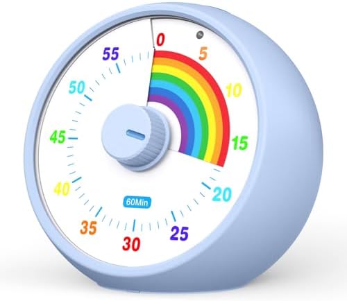 Visueller Timer Für Kinder, 60-minuten-countdown-timer Für Küche Und Klassenzimmer, Zeitmanagement-tool Für Den Kinderschreibtisch, Geräuschloser Betrieb, Pomodoro-timer (aquamarin)