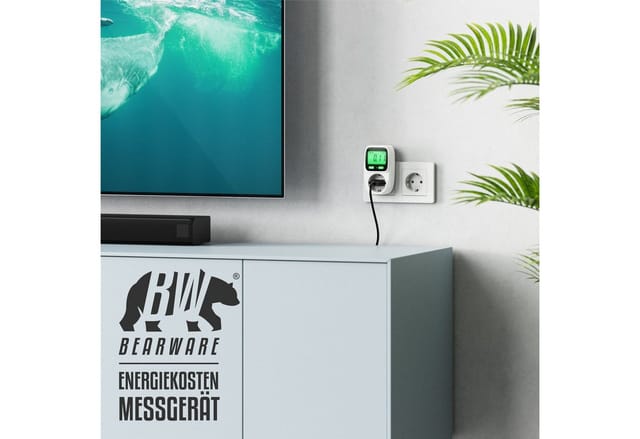 Bearware - Energiekostenmessgerät Stromkostenmessgerät Stromverbrauchszähler - Standby Verbrauchsmessung ab 0,2W - effektive Kostenüberwachung - 3680W