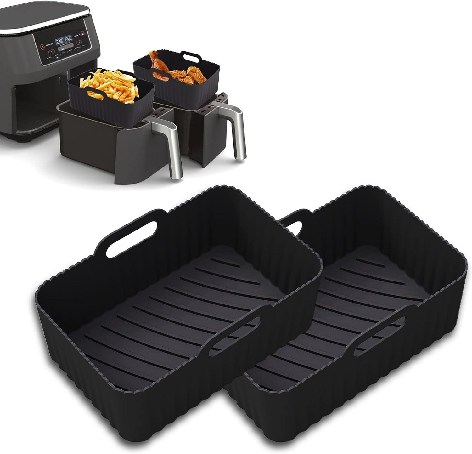 2er-pack Silikon-airfryer-formen-zubehör Für Ninja