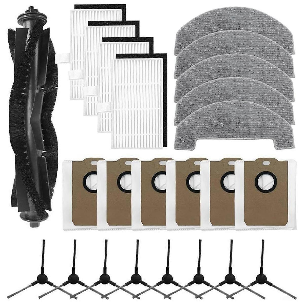 Set Mit 24 Ersatzteilen, Kompatibel Mit Dem Saugroboter Monsga Ms1 Max: Zubehör, Hauptbürste, Filter Und Seitenbürsten.
