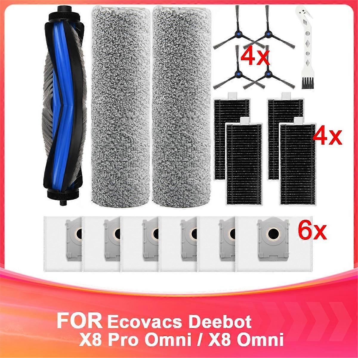 Zubehör, Das Mit Dem Saugroboter X8 Pro Omni / X8 Omni Kompatibel Ist: Hauptbürste, Reinigungswalze, Staubbeutel Und Filter.