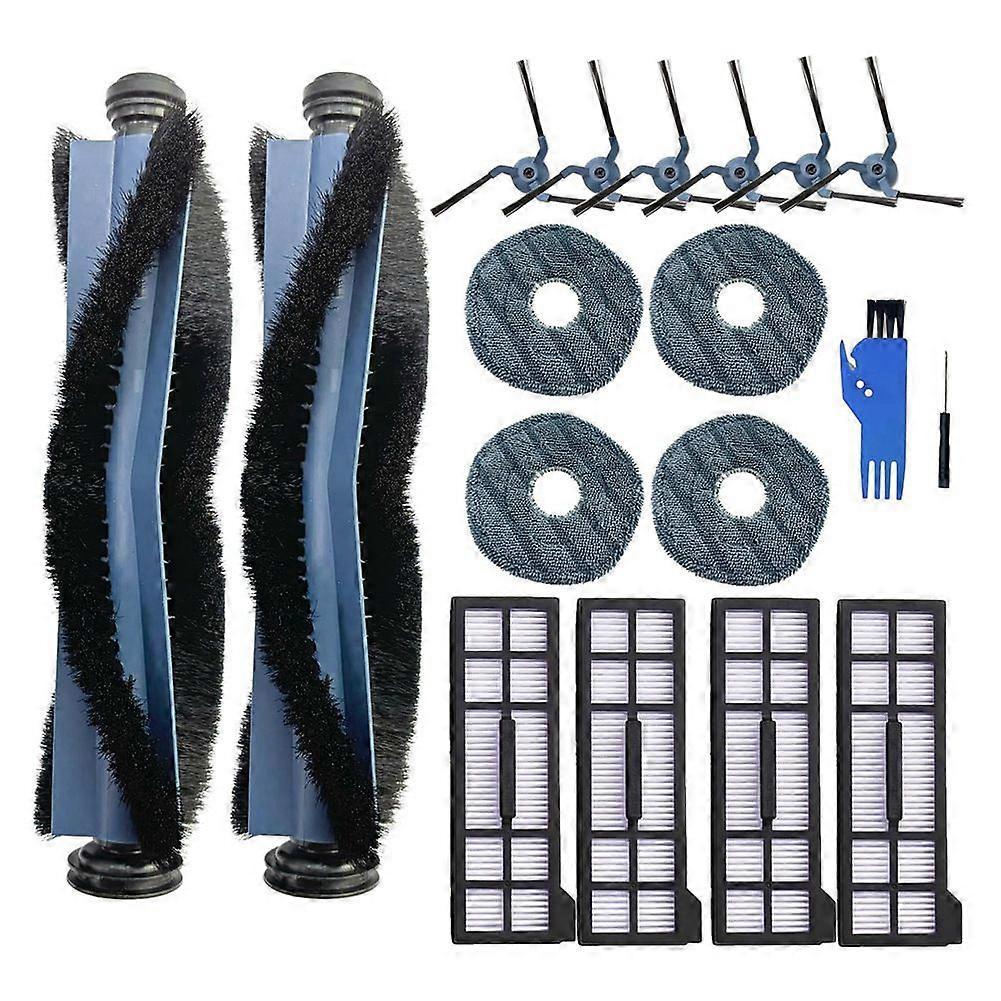 18-teiliges Ersatzteilset Für Den Staubsauger X10 Pro Omni, Inklusive Hauptbürste Und Seitenbürsten.