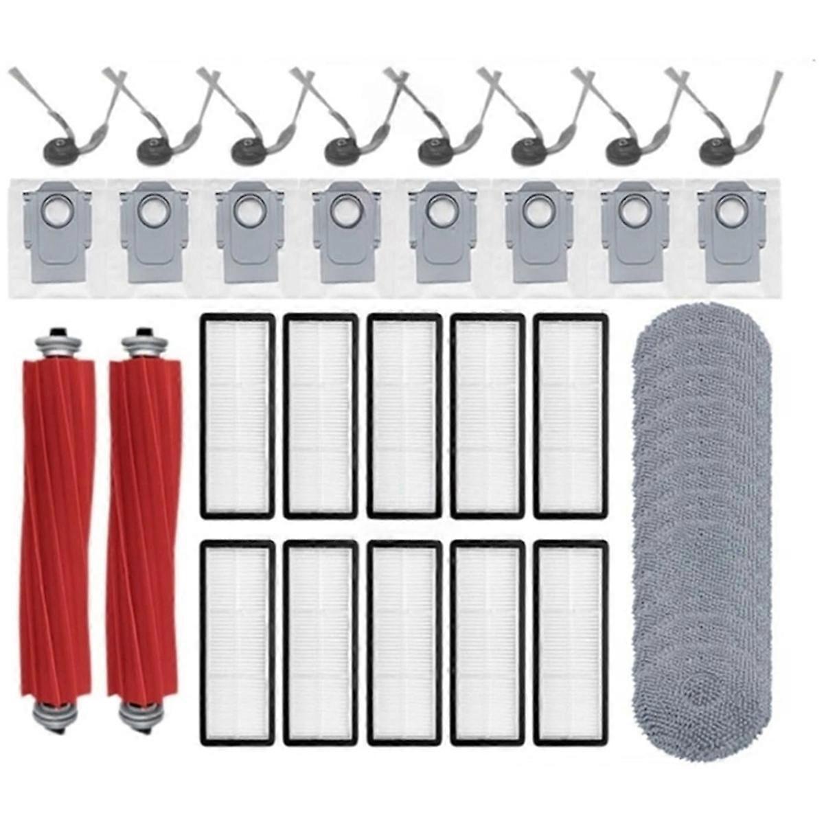 Hauptseitenbürste, Hepa-filter, Reinigungstuch, Staubbeutel, Kompatibel Mit Ersatzteilen Für Staubsauger Qr 798 / Qr 598 / 35a