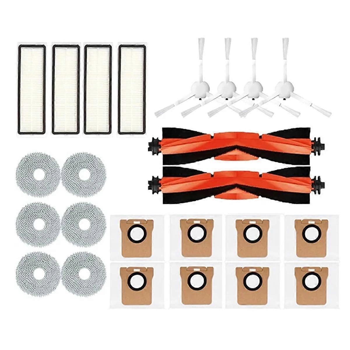 Ersatzteile Kompatibel Mit Dem Saugroboter X20+ / X20 Plus: Hauptseitenbürste, Hepa-filter, Reinigungstuch, Staubbeutel A