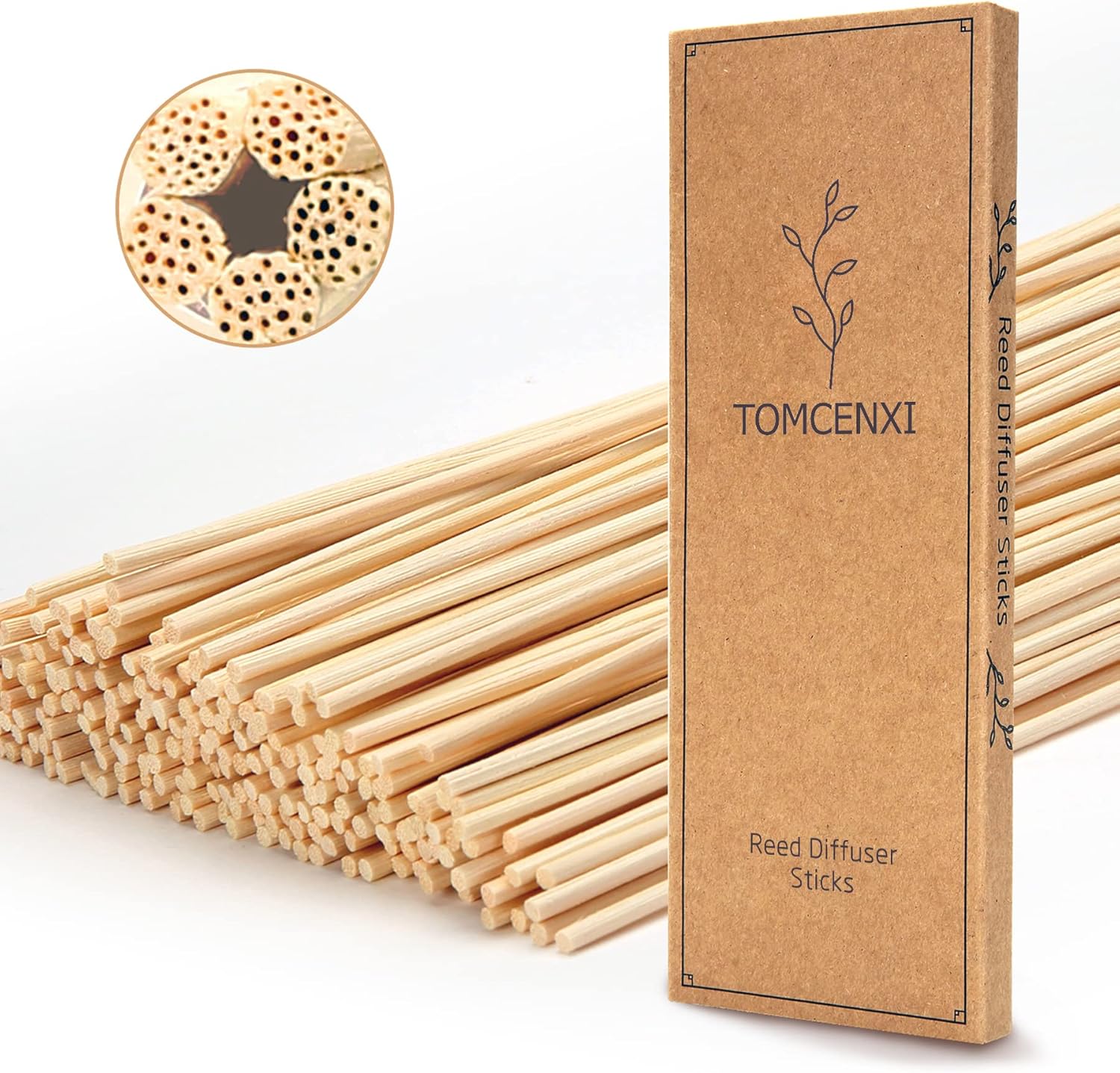 120 Stück Duftstäbchen Für Aroma-diffusoren, 25 Cm Lange Duftstäbchen, Ersatzstäbchen Für Ätherische Öle Für Zuhause (naturfarbe)