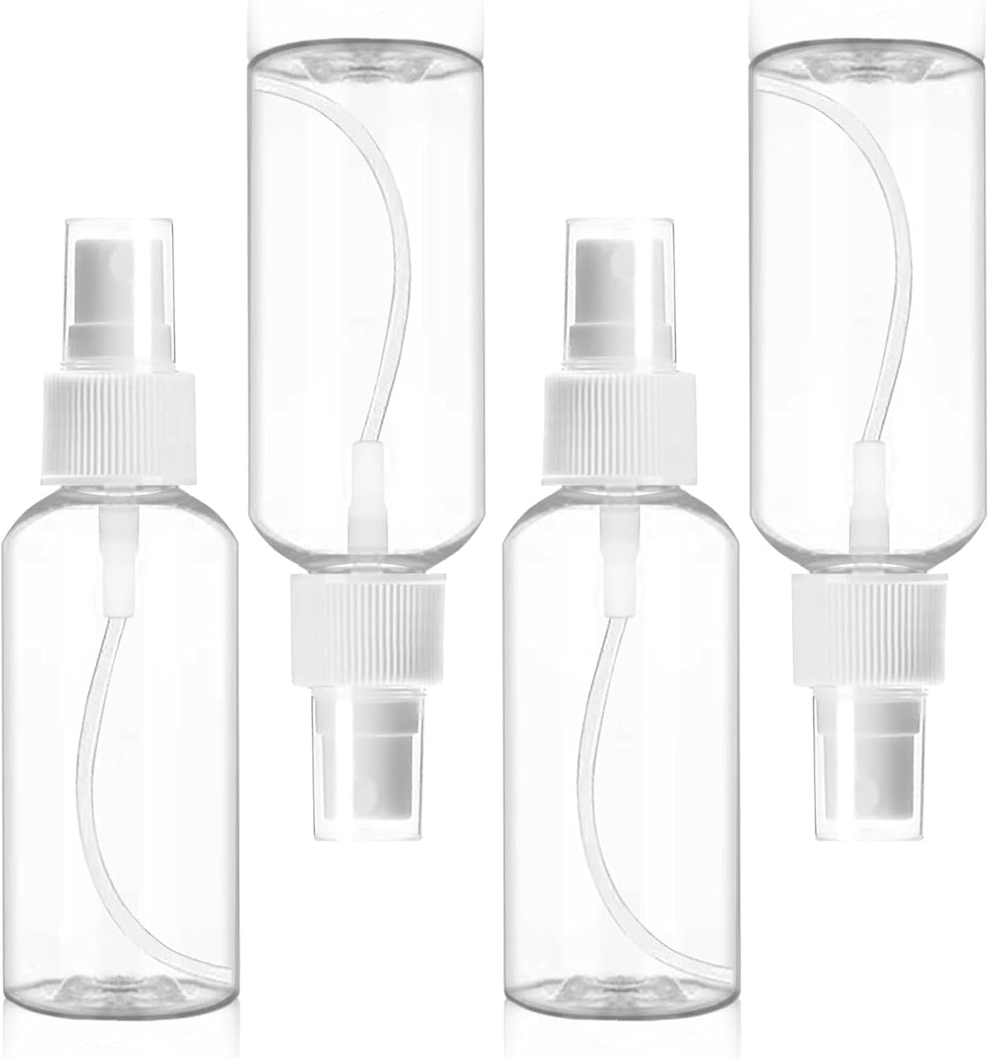 Stück 50 Ml Sprühflaschen, Mini-kunststoff-feinnebelzerstäuber, Leere, Wiederbefüllbare Und Wiederverwendbare Parfümflaschen, Transparente Zerstäuberflaschen, Für Reisen Und Ausflüge (50 Ml 4 Stück)