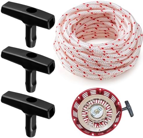 10 Meter Langes Zugseil Für Rasenmäher, 4 Mm, 3 Griffe