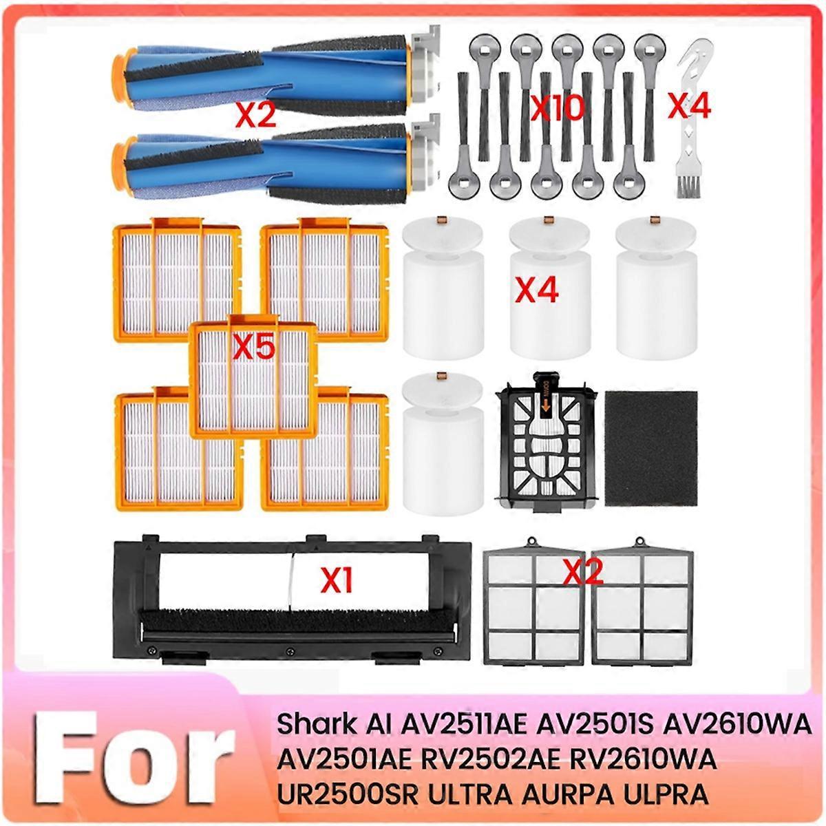 Haupt- Und Seitenbürstenfilter Kompatibel Mit Ai Staubsaugern Av2511ae, Av2501s, Av2610wa, Av2501ae Und Rv2502ae.