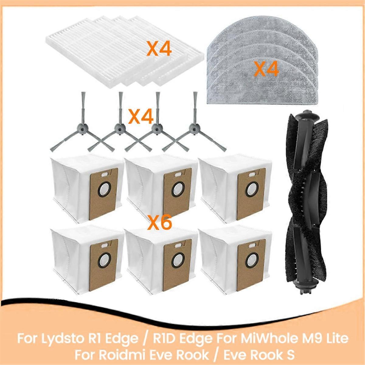 Hauptseitenbürstenfilter Kompatibel Mit Zubehör Für Die Staubsauger R1 Edge/r1d Edge/miwhole M9 Lite/eve/eve S