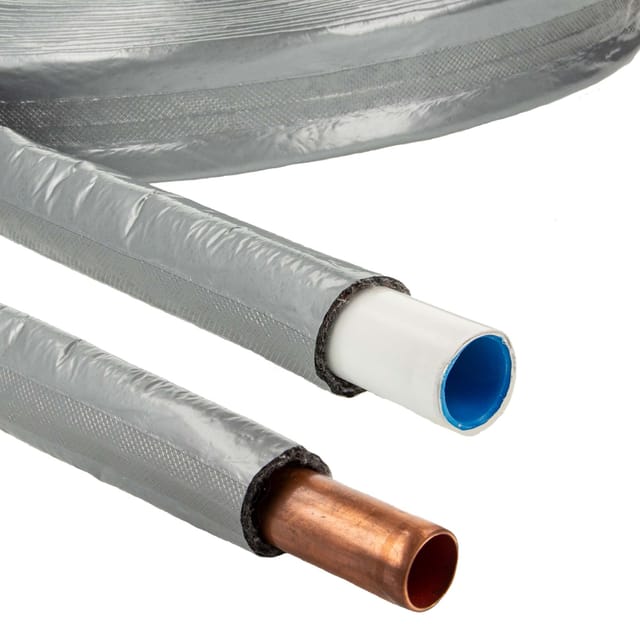 Tecuro - Vlies - Rohrisolierung ø 12-15 x 4 mm Dämmstärke, mit reißfester PE-Schutzfolie - Meterware