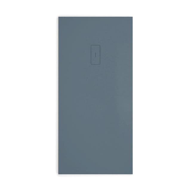 Mineralguss-Duschwanne extra flach fusion Schieferoptik anthrazit 90x90cm