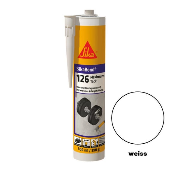 Bond-126 Maximum Tack 300ml Bau- und Montageklebstoff Weiß - Sika