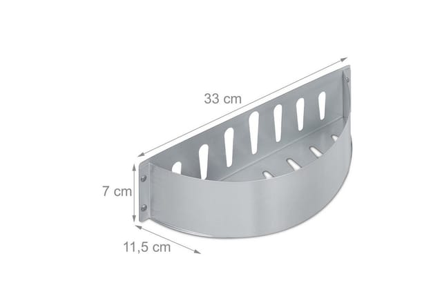 Kohlekorb 2er Set, HxBxT: 7 x 33 x 11,5 cm, direktes und indirektes Grillen, Stahl, Holzkohlekorb, silber - Relaxdays