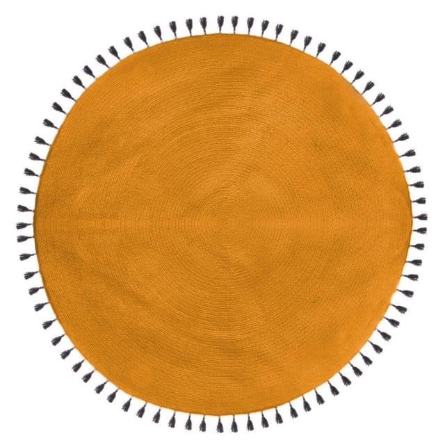 Univers Decor - Runder Teppich Baumwolle Pop Durchmesser 120 cm Atmosphera - Ocker - Ocre