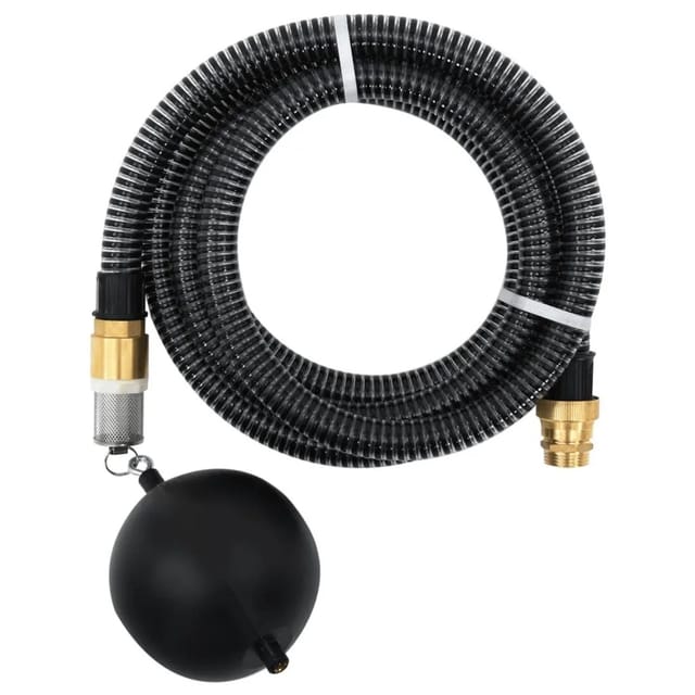 vidaXL Absaugschlauch mit schwarzen Messingverbindern 1,1 3 m PVC