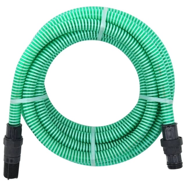 Saugschlauch mit PVC-Anschlüssen Grün 1' 7 m pvc Vidaxl