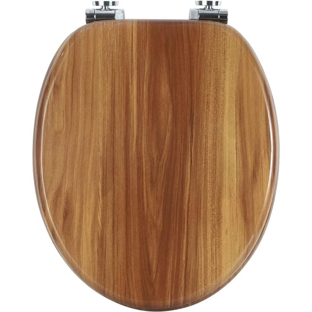 WC-Sitz mdf mit Absenkautomatik Softclose Scharnier Buche WS2900 - Woltu