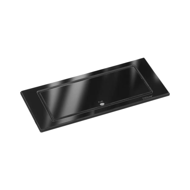 Backflip Steckdose - versenkbare Steckdose 2 fach mit usb-c Charger, Kunststoff / Glas schwarz glänzend - Evoline
