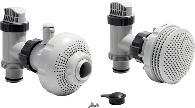 Anschluss Set ø 38 mm, 7,3 bis 9,2m³/h Grau Poolzubehör Siebgitter - Intex