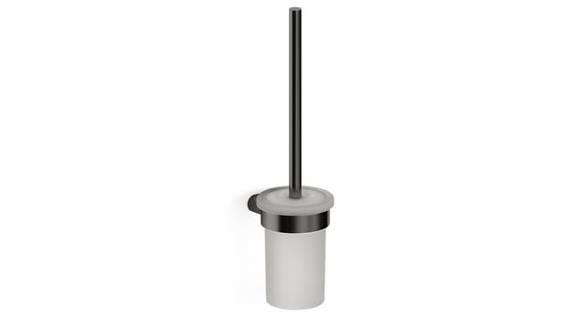 Swiss Aqua Technologies - Simply r pvd Wand-WC-Bürste mit Glashalter, Metall-Gun (SATDSIMR37GM)