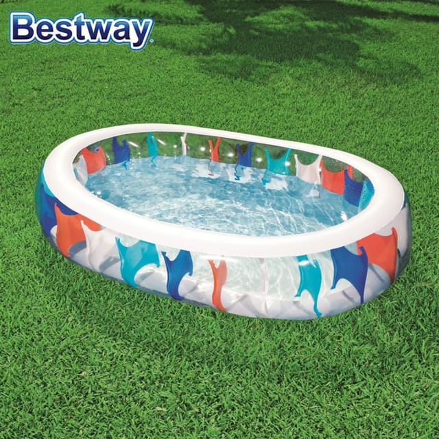 Bestway - Pool Elliptic Schwimmbecken Swimmingpool Gartenpool Planschbecken 229x152x51cm