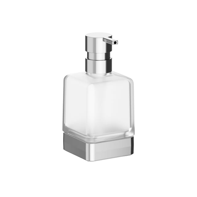 Inda - Seifenspender Lea glänzend Chrom/Satinglas 250 ml
