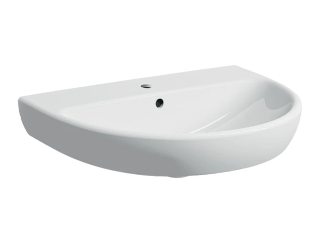 Waschbecken 65x58 cm glänzend weiß - Geberit Selnova - Senza colonna