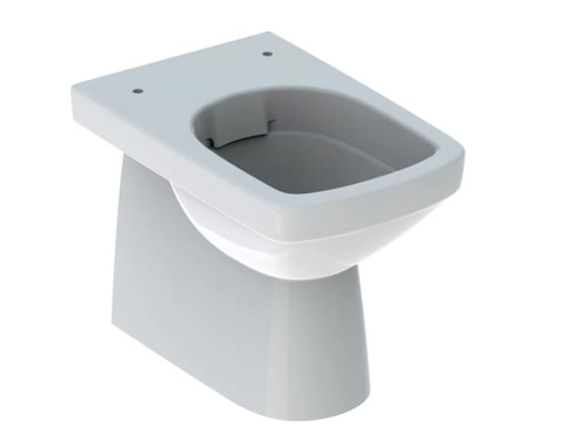Stand-WC, Tiefspüler weiß glänzend Geberit Rimfree Selnova Square - Senza coprivaso