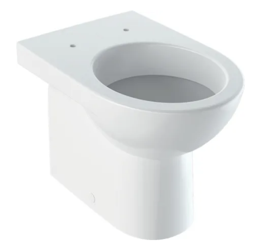 Unterputz-Stand-WC 53x35 5 weiß glänzend - Geberit Selnova - Mit toilettensitze soft - Accessorio: Senza copri wc