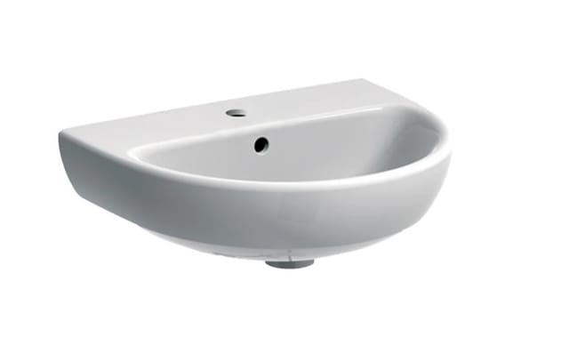 Handwaschbecken 50 cm glänzend weiß Geberit Selnova - Senza colonna