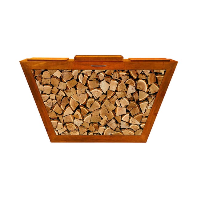 Home Deluxe - Holzlege aus Stahl paulo Holzlege Holzablage Kaminholzregal Kaminholzunterstand