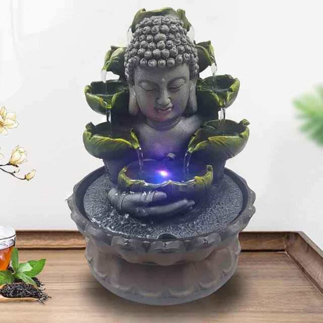 Buddha Statue Buddha Springbrunnen Dekoration Harz Sandstein Brunnen Wasser Ornamente Kaffeebasis