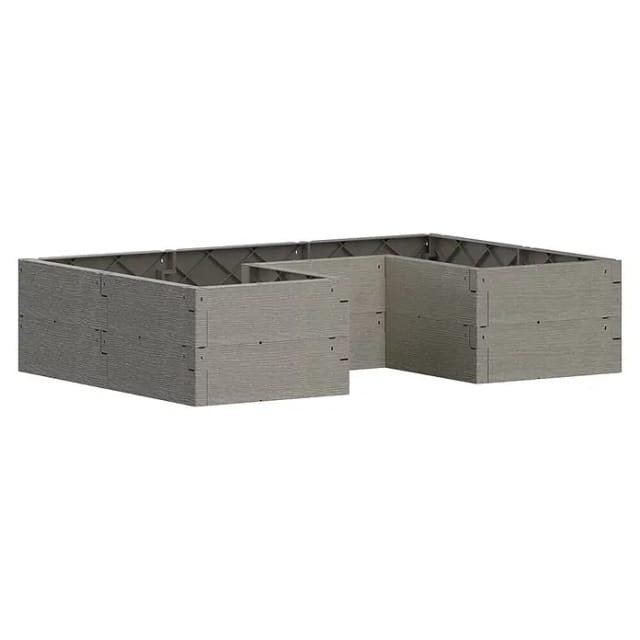 Hochbeet Timber Ergoline Variable Aufbauweise Gartenbeet 750 l grau - Juwel