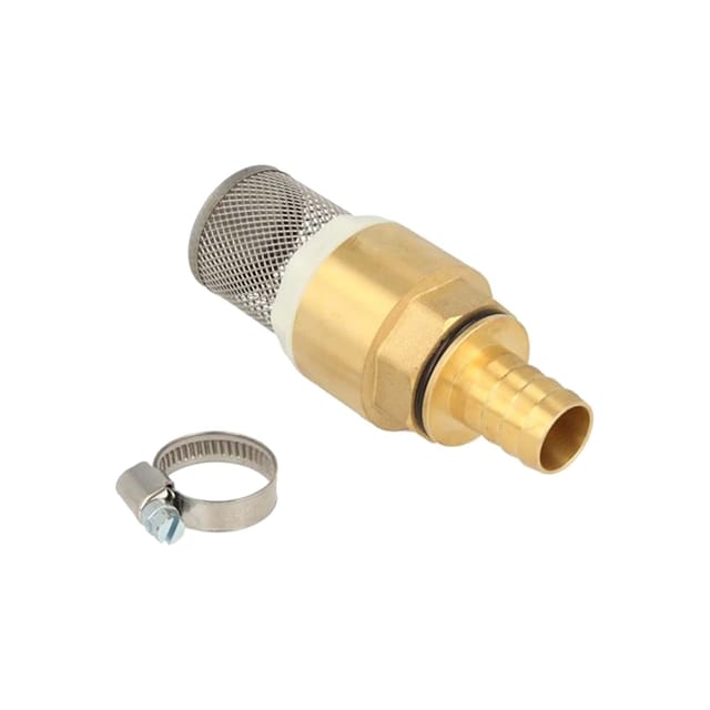 Tecuro - Saugfilter Set 1 1/2 (6/4) Zoll - ms Fußventil mit Rückschlagventil, Saugkorb, Schlauchülle und Schlauchschelle