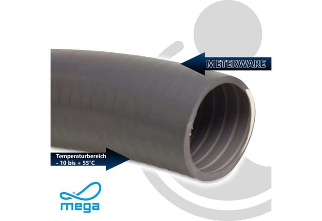 Mega Poolflex pvc Klebeschlauch Aussen-Ø 50 x Innen-Ø 43 mm - Meterware