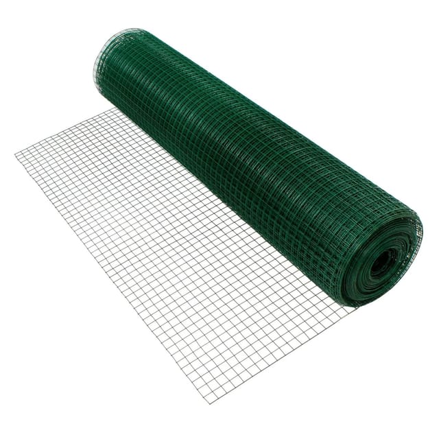 ECD Germany Volierendraht Drahtgitter 1mx10m Maschenmaße 19x19mm Drahtstärke 1,2mm Grün Stahl verzinkt Maschendraht 4-Eck Drahtzaun robustes