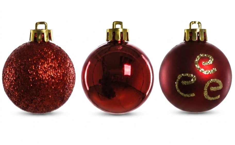Trendline - Christbaumkugeln 12 Kugeln ø 4 cm Rot Weihnachtskugeln Weihnachtsbaum
