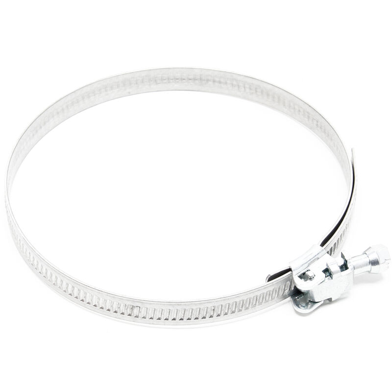Schneckengewinde Bandschelle Spannbereich 50-105mm W1 9mm mit Schnellverschluss - silberfarben
