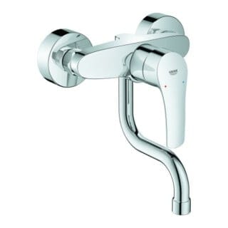 Wand-Spültisch-Einhebelmischer Eurosmart chr, schwenkb. Auslauf, Ausladung 149mm - Grohe