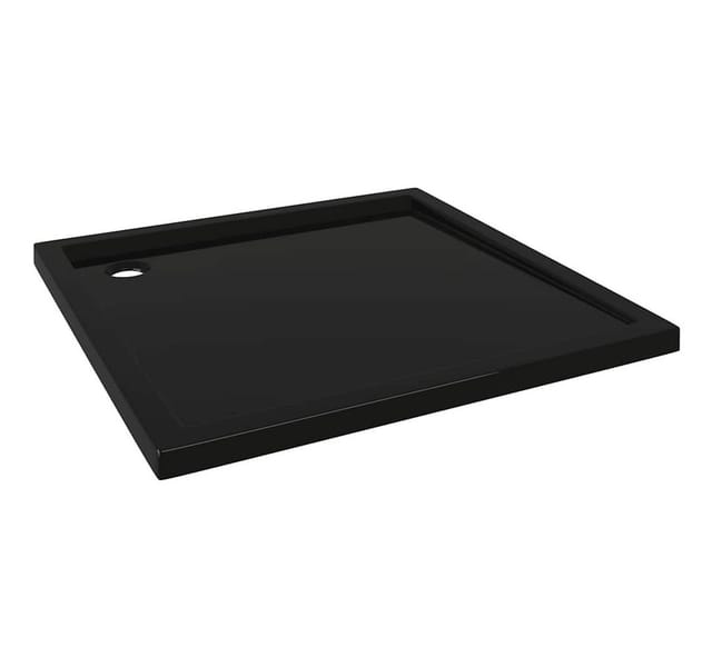 Duschtasse abs Quadratisch Schwarz 80x80 cm - Vidaxl