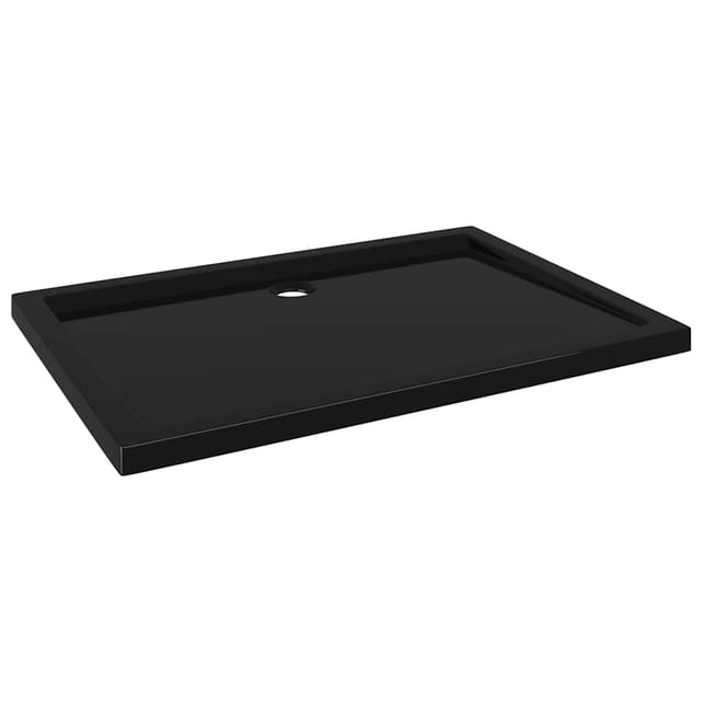 Duschtasse abs Rechteckig Schwarz 80x110 cm - Vidaxl
