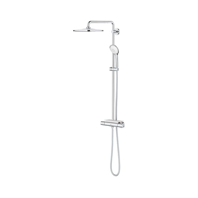 Euphoria System 310 Duschsystem, Chrom mit Aufputz-Thermostatbatterie, 13,5l/min Kopfbrause, 11,5l/min Handbrause - Grohe