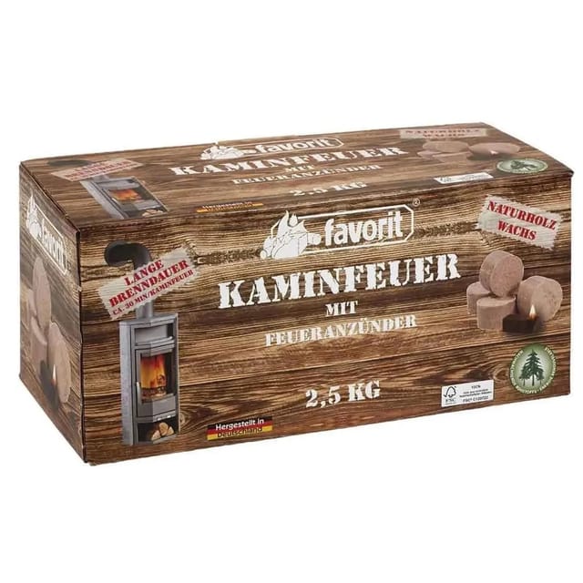 Favorit - Anzünder Kamin Grillanzünder Anzündwürfel Holz 2,5kg Würfel Ofen Grill