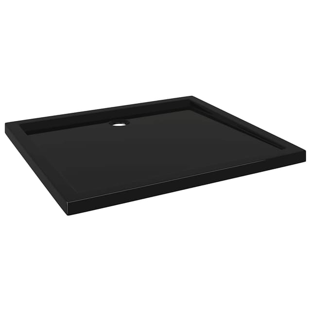 Duschtasse abs Rechteckig Schwarz 80x90 cm - Vidaxl