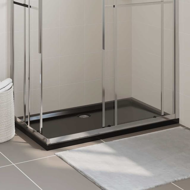 Duschtasse abs Rechteckig Schwarz 70x120 cm - Vidaxl