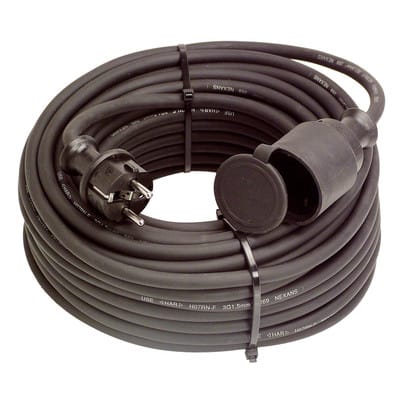As-schwabe - as Schwabe 60372 Strom Verlängerungskabel 16 a Schwarz 5.00 m H07RN-F 3G 1,5 mm²