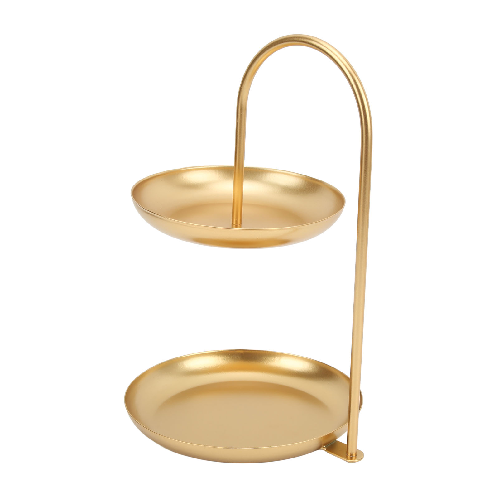 2-stöckige Obstschale Mit Großem Fassungsvermögen, Schlichtes Nordisches Design, Goldfarbenes Metall-snacktablett Für Zuhause, Büro, Firma, Empfangsbereich, Café
