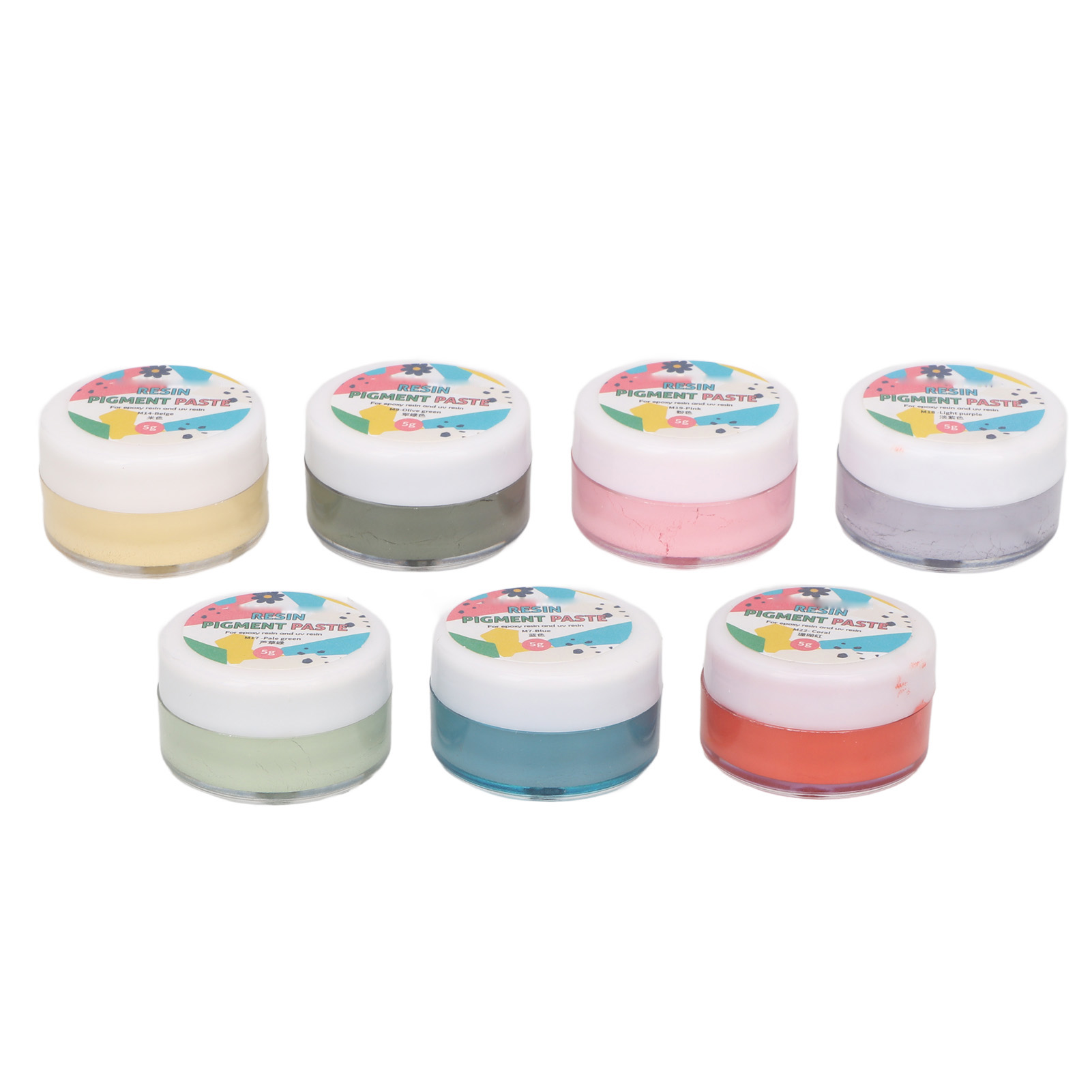 7 Stück Harzpigmentpaste, 7 Farben, Hochkonzentriert, Diy, Handgefertigtes, Ölbasiertes Farbpigment Für Epoxidharz, Uv-tropfkleber